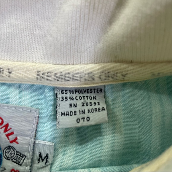Vintage 80’s Members Only Men's Light Blue Pullover 1/2 Button Up Casual Shirt M - Picture 4 of 6